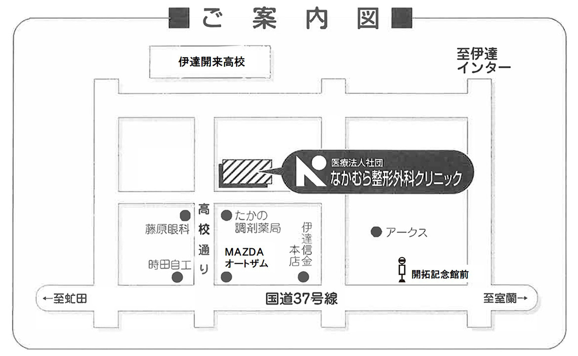 なかむら整形外科クリニック地図